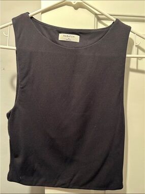 Babaton Black Sleeveless Crewneck Tank